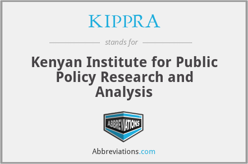 KIPPRA - Kenyan Institute for Public Policy Research and Analysis