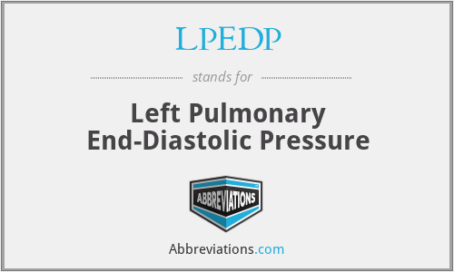LPEDP - Left Pulmonary End-Diastolic Pressure
