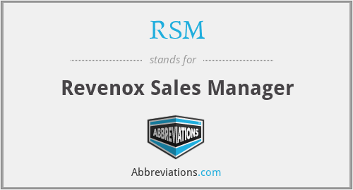 RSM - Revenox Sales Manager