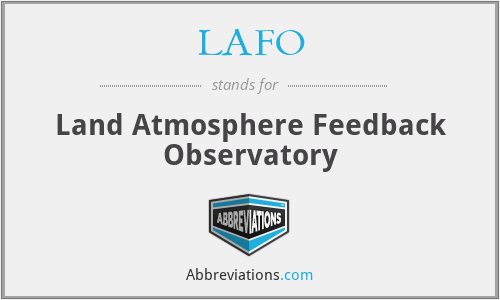 LAFO - Land Atmosphere Feedback Observatory