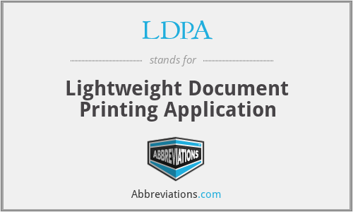 LDPA - Lightweight Document Printing Application