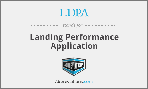 LDPA - Landing Performance Application