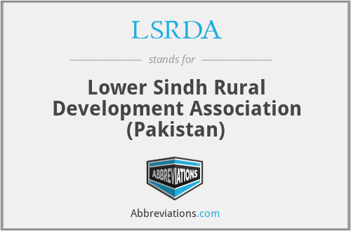 LSRDA - Lower Sindh Rural Development Association (Pakistan)