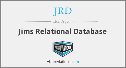 JRD - Jims Relational Database