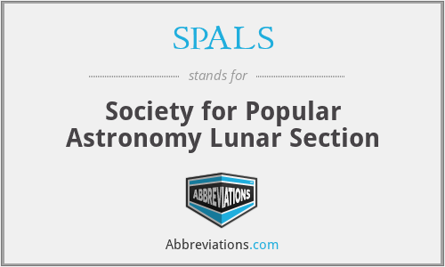 SPALS - Society for Popular Astronomy Lunar Section
