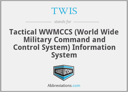 TWIS - Tactical WWMCCS (World Wide Military Command and Control System) Information System
