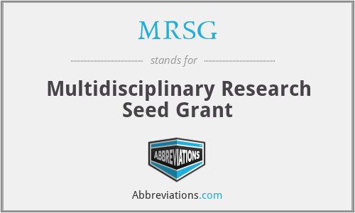 MRSG - Multidisciplinary Research Seed Grant