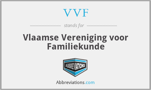 VVF - Vlaamse Vereniging voor Familiekunde