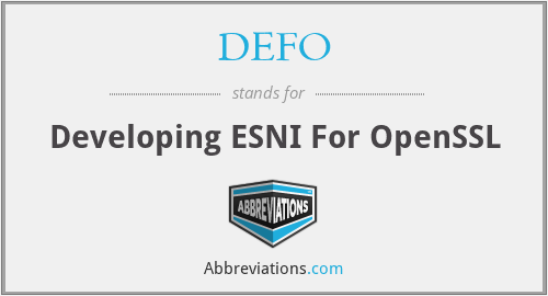 DEFO - Developing ESNI For OpenSSL