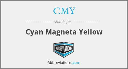 CMY - Cyan Magneta Yellow