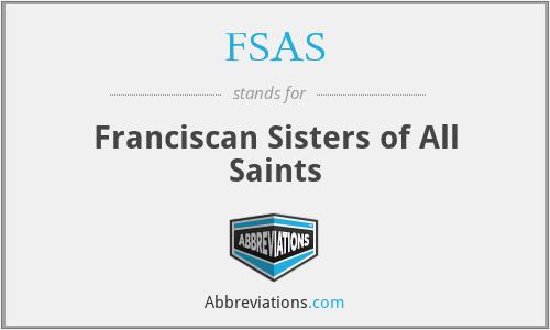 FSAS - Franciscan Sisters of All Saints