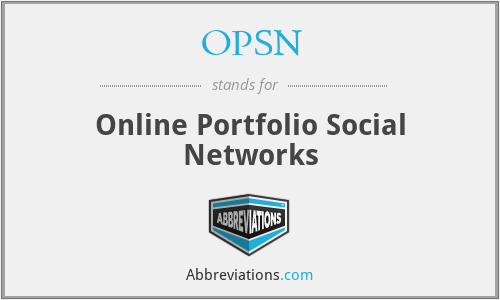 OPSN - Online Portfolio Social Networks