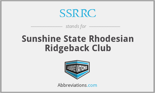 SSRRC - Sunshine State Rhodesian Ridgeback Club