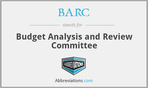 BARC - Budget Analysis and Review Committee