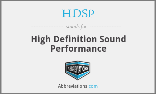HDSP - High Definition Sound Performance