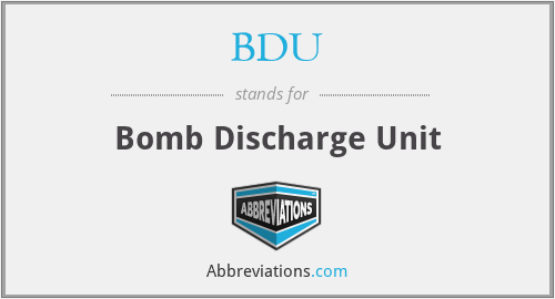 BDU - Bomb Discharge Unit