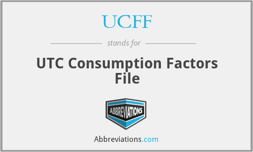 UCFF - UTC Consumption Factors File