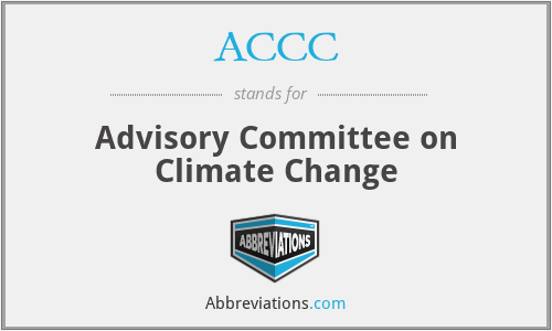 ACCC - Advisory Committee on Climate Change