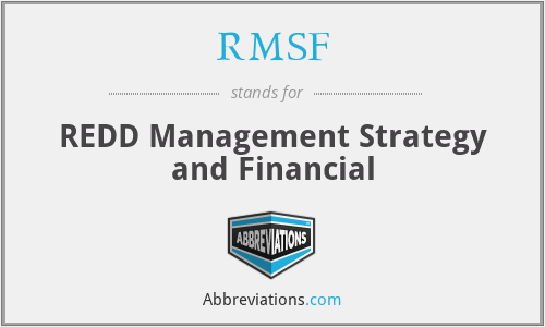 RMSF - REDD Management Strategy and Financial