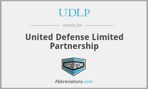 UDLP - United Defense Limited Partnership
