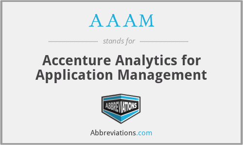 AAAM - Accenture Analytics for Application Management