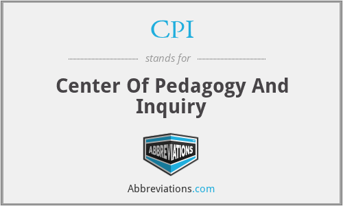 CPI - Center Of Pedagogy And Inquiry
