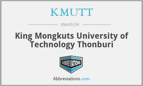 KMUTT - King Mongkuts University of Technology Thonburi