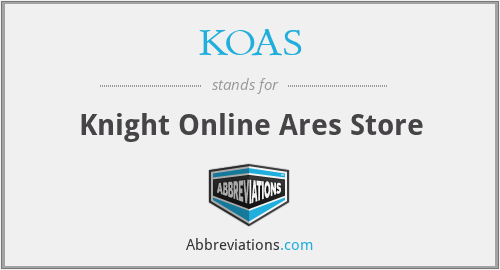 KOAS - Knight Online Ares Store