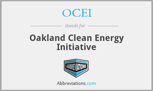 OCEI - Oakland Clean Energy Initiative