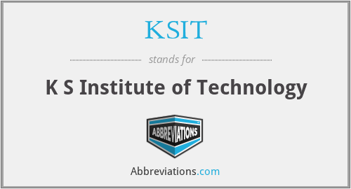 KSIT - K S Institute of Technology