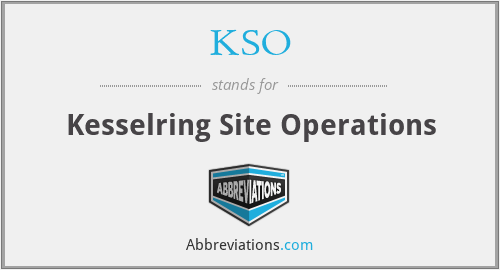KSO - Kesselring Site Operations