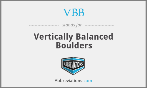 VBB - Vertically Balanced Boulders
