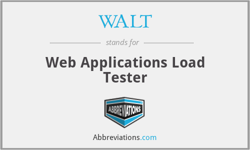 WALT - Web Applications Load Tester