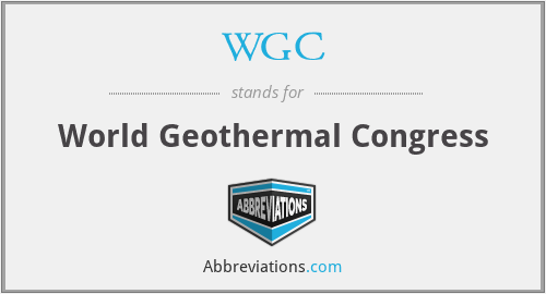 WGC - World Geothermal Congress