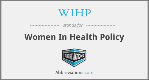 WIHP - Women In Health Policy