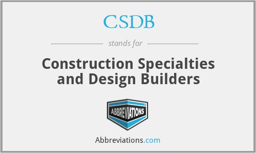 CSDB - Construction Specialties and Design Builders