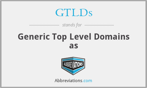 GTLDs - Generic Top Level Domains as