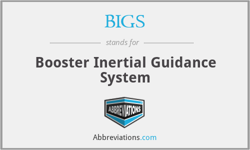 BIGS - Booster Inertial Guidance System