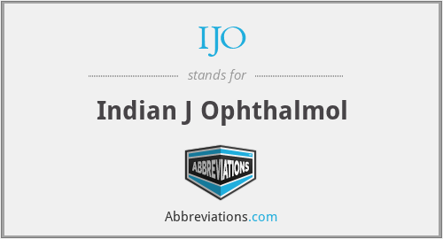 IJO - Indian J Ophthalmol