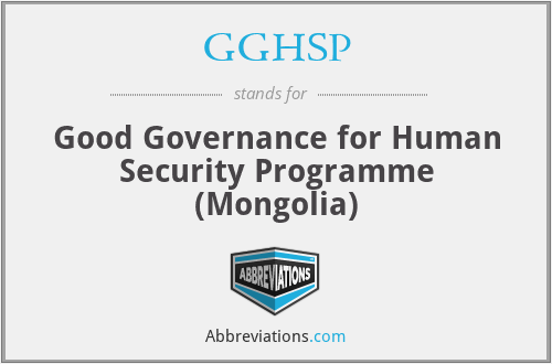 GGHSP - Good Governance for Human Security Programme (Mongolia)