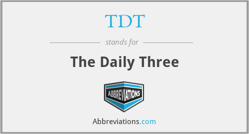 TDT - The Daily Three