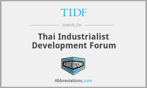 TIDF - Thai Industrialist Development Forum