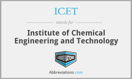 ICET - Institute of Chemical Engineering and Technology