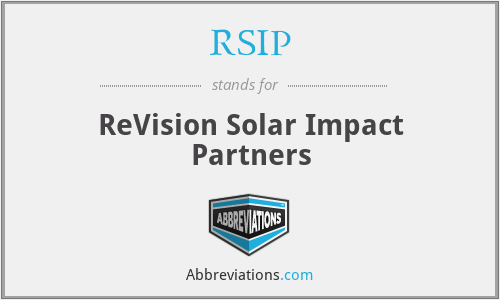 RSIP - ReVision Solar Impact Partners