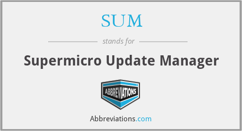 SUM - Supermicro Update Manager