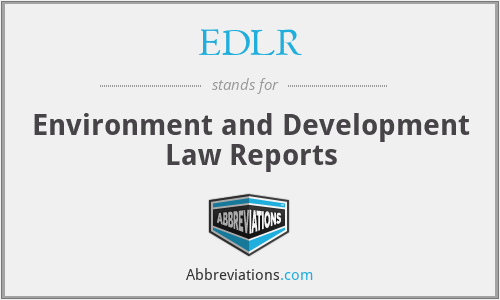 EDLR - Environment and Development Law Reports