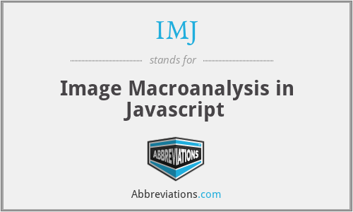 IMJ - Image Macroanalysis in Javascript