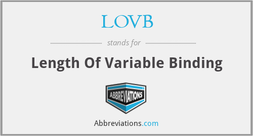 LOVB - Length Of Variable Binding