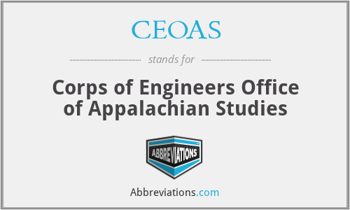CEOAS - Corps of Engineers Office of Appalachian Studies