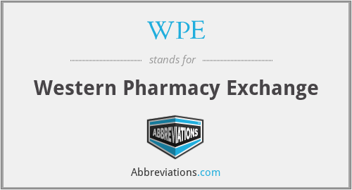 WPE - Western Pharmacy Exchange